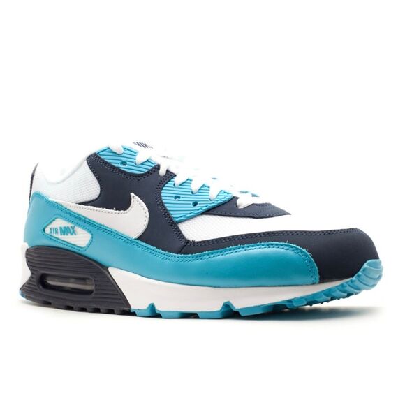 Nike Air Max 90 white chlorine blue and obsidian sneaker size 12 Rare main image 8